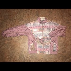 Vtg 90s windbreaker pink athletic works jacket